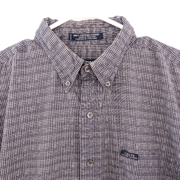 Chaps Ralph Lauren Men's Long Sleeves Shirt - Medium, 100% Cotton, Grid Pattern - Picture 2 of 7